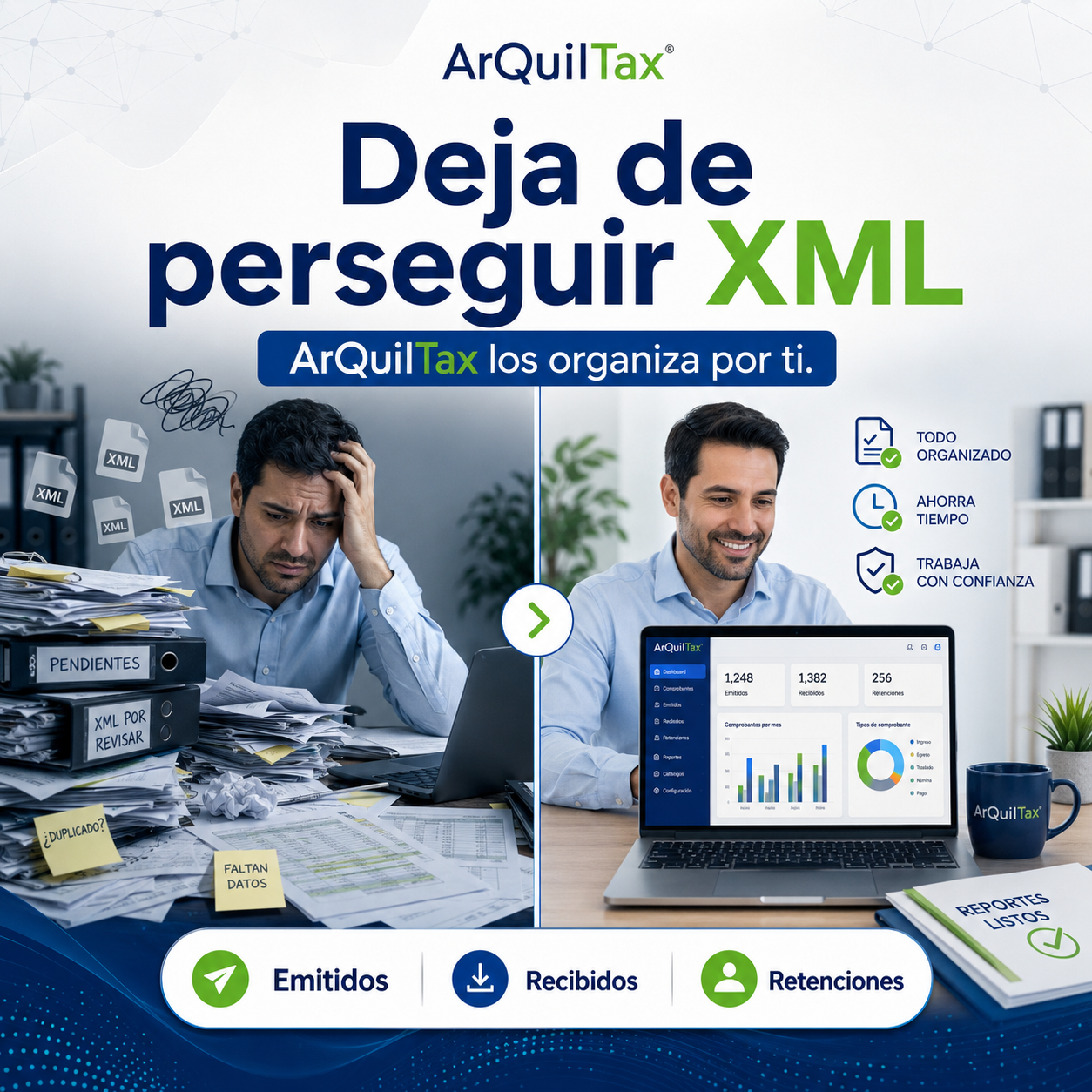 Deja de perseguir XML, ArQuiITax los organiza por ti
